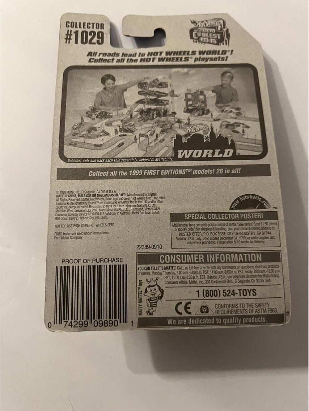 1998 Hot Wheels Collector #1029 '40s FORD TRUCK Red w/Chrome 5 Spoke Wheels - Picture 4 of 4